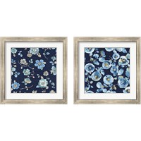 Framed 'Indigold Flowers 2 Piece Framed Art Print Set' border=