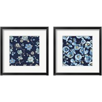 Framed 'Indigold Flowers 2 Piece Framed Art Print Set' border=