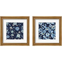 Framed 'Indigold Flowers 2 Piece Framed Art Print Set' border=