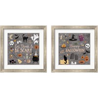 Framed 'Haunted Halloween 2 Piece Framed Art Print Set' border=