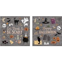 Framed 'Haunted Halloween 2 Piece Art Print Set' border=