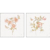 Framed 'Watery Blooms 2 Piece Art Print Set' border=