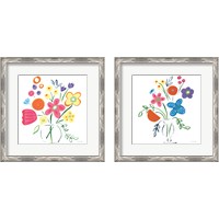 Framed 'Floral Medley 2 Piece Framed Art Print Set' border=