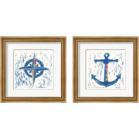 Framed 'Nautical Collage 2 Piece Framed Art Print Set' border=