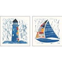 Framed 'Nautical Collage 2 Piece Art Print Set' border=