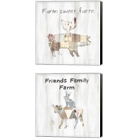 Framed 'Farm Family 2 Piece Canvas Print Set' border=
