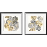 Framed 'Gold Edged Neutral 2 Piece Framed Art Print Set' border=