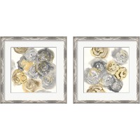 Framed 'Gold Edged Neutral 2 Piece Framed Art Print Set' border=