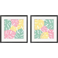 Framed Monstera Bright on White 2 Piece Framed Art Print Set