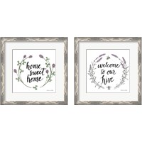 Framed Happy to Bee Home 2 Piece Framed Art Print Set