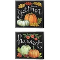 Framed 'Autumn Harvest 2 Piece Canvas Print Set' border=