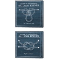 Framed 'Vintage Sailing Knots 2 Piece Canvas Print Set' border=
