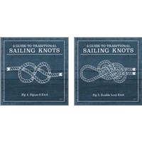 Framed 'Vintage Sailing Knots 2 Piece Art Print Set' border=