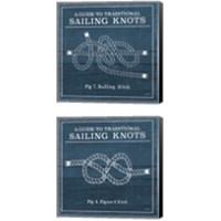 Framed 'Vintage Sailing Knots 2 Piece Canvas Print Set' border=