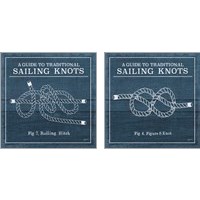 Framed 'Vintage Sailing Knots 2 Piece Art Print Set' border=