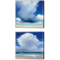 Framed 'Beach Clouds 2 Piece Canvas Print Set' border=