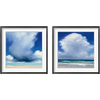 Framed 'Beach Clouds 2 Piece Framed Art Print Set' border=