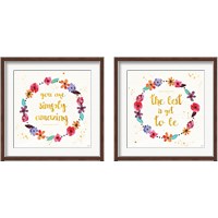 Framed 'Simply Amazing 2 Piece Framed Art Print Set' border=