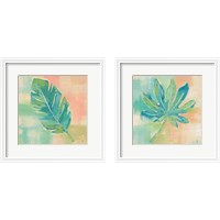 Framed 'Beach Cove Leaves 2 Piece Framed Art Print Set' border=