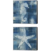 Framed 'Batik Seas 2 Piece Canvas Print Set' border=