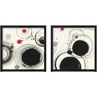 Framed 'Planetary with Red 2 Piece Framed Art Print Set' border=