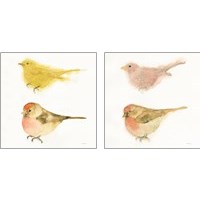 Framed 'Watercolor Birds 2 Piece Art Print Set' border=