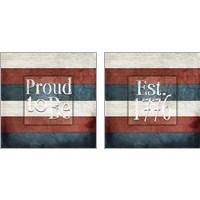 Framed 'American Freedom 2 Piece Art Print Set' border=