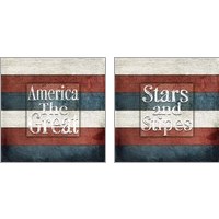 Framed 'American Freedom 2 Piece Art Print Set' border=