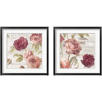 Framed French Roses 2 Piece Framed Art Print Set