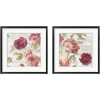 Framed French Roses 2 Piece Framed Art Print Set