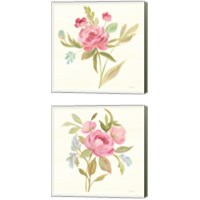 Framed 'Petals and Blossoms 2 Piece Canvas Print Set' border=
