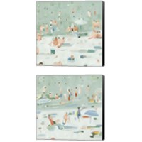 Framed 'Summer Confetti 2 Piece Canvas Print Set' border=