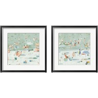 Framed 'Summer Confetti 2 Piece Framed Art Print Set' border=