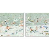 Framed 'Summer Confetti 2 Piece Art Print Set' border=