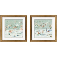 Framed 'Summer Confetti 2 Piece Framed Art Print Set' border=
