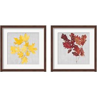 Framed 'Autumn Leaves 2 Piece Framed Art Print Set' border=