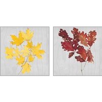 Framed 'Autumn Leaves 2 Piece Art Print Set' border=