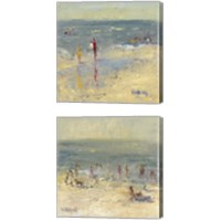 Framed 'Impasto Beach Day 2 Piece Canvas Print Set' border=