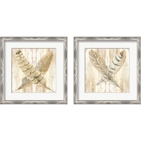 Framed 'Feathers Crossed 2 Piece Framed Art Print Set' border=