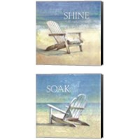 Framed 'Soak & Shine 2 Piece Canvas Print Set' border=