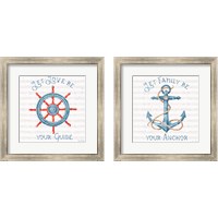 Framed 'Nautical Life 2 Piece Framed Art Print Set' border=