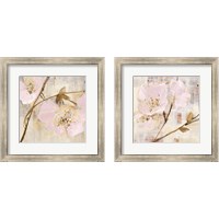 Framed 'Elegance Pink 2 Piece Framed Art Print Set' border=