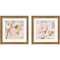 Framed 'Elegance Pink 2 Piece Framed Art Print Set' border=
