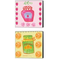 Framed 'Pretty Jams and Jellies 2 Piece Canvas Print Set' border=