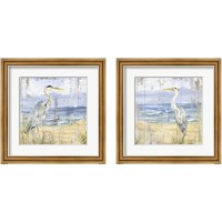 Framed 'Birds of the Coast Rustic 2 Piece Framed Art Print Set' border=