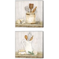 Framed 'Vintage Kitchen 2 Piece Canvas Print Set' border=