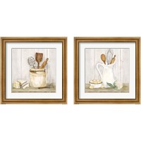 Framed 'Vintage Kitchen 2 Piece Framed Art Print Set' border=