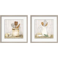 Framed 'Vintage Kitchen 2 Piece Framed Art Print Set' border=