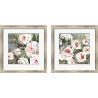 Framed 'Pink Blooms 2 Piece Framed Art Print Set' border=