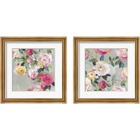 Framed Cascade of Roses 2 Piece Framed Art Print Set